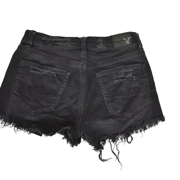 American Eagle Vintage Hi-Rise Festival Jean Shorts Distressed Size  0 - Picture 5 of 13